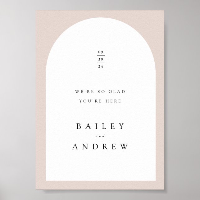 Arch Wedding Welcome Sign Poster (Vorne)