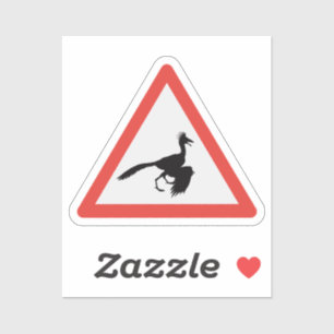 Archaeopteryx Bird Dinosaur Road Sign Paleontology Aufkleber