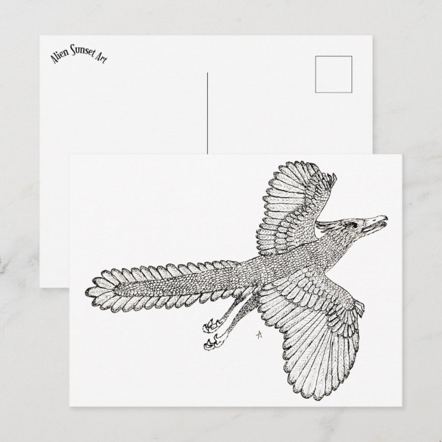 Archaeopteryx Postkarte (Vorne/Hinten)