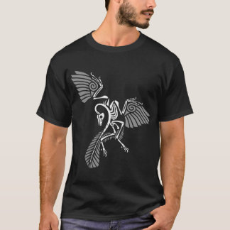 Archaeopteryx Skeleton Glyph - T-Shirt