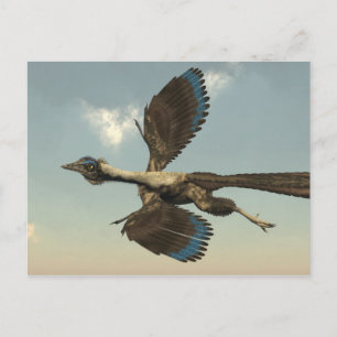 Archaeopteryx-Vögel Dinosaurier fliegen - 3D-Darst Postkarte