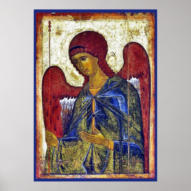 Archangel Gabriel Byzantine Christliche Kunst Poster (Vorne)