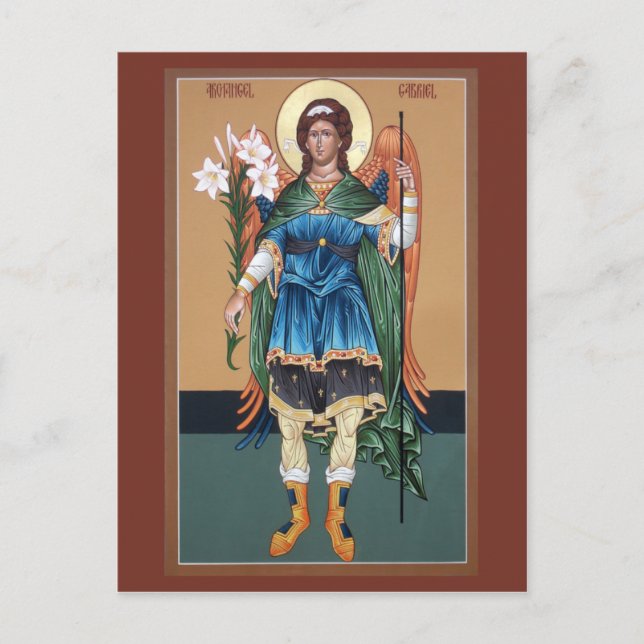 Archangel Gabriel Prayer Card Postkarte (Vorderseite)