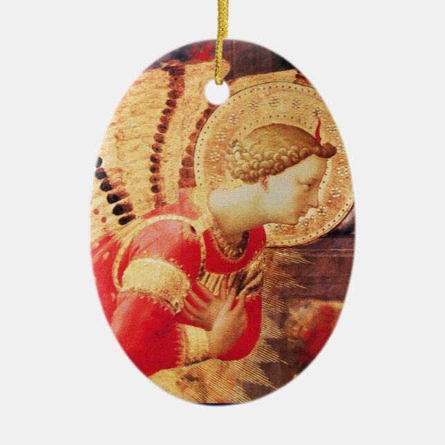 ARCHANGEL GABRIEL Ruby Gem stone Keramik Ornament (Vorne)