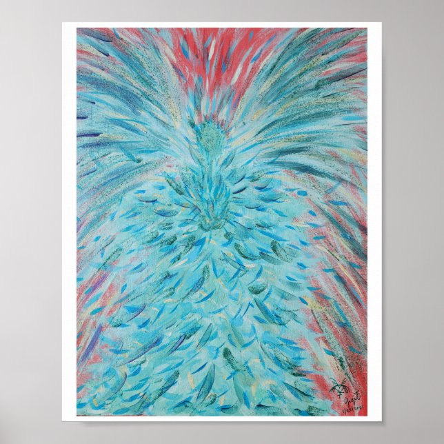 Archangel Haniel energy art poster, 8"x10" Poster (Vorne)