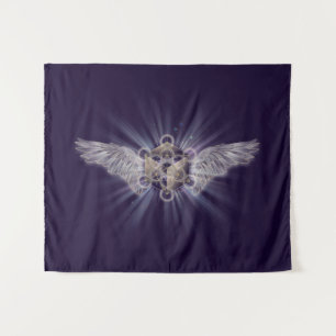 Archangel Metatron - Metatron's Cube Wandteppich