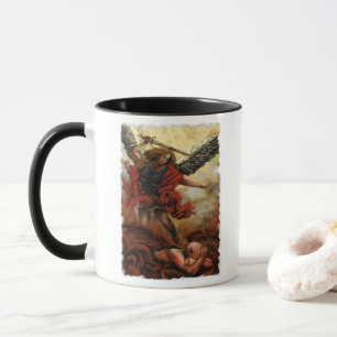 Archangel Michael besiegt Demon in Feuer Tasse