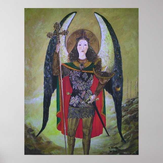 Archangel Michael by S Lewis Poster (Vorne)