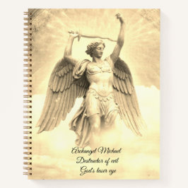 Archangel Michael gelbes Spiralheft Notizbuch