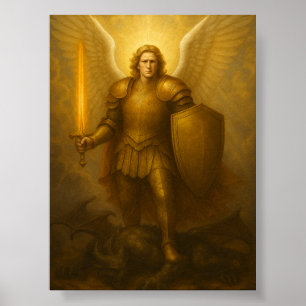 Archangel Michael - göttlicher Beschützer des Lich Poster