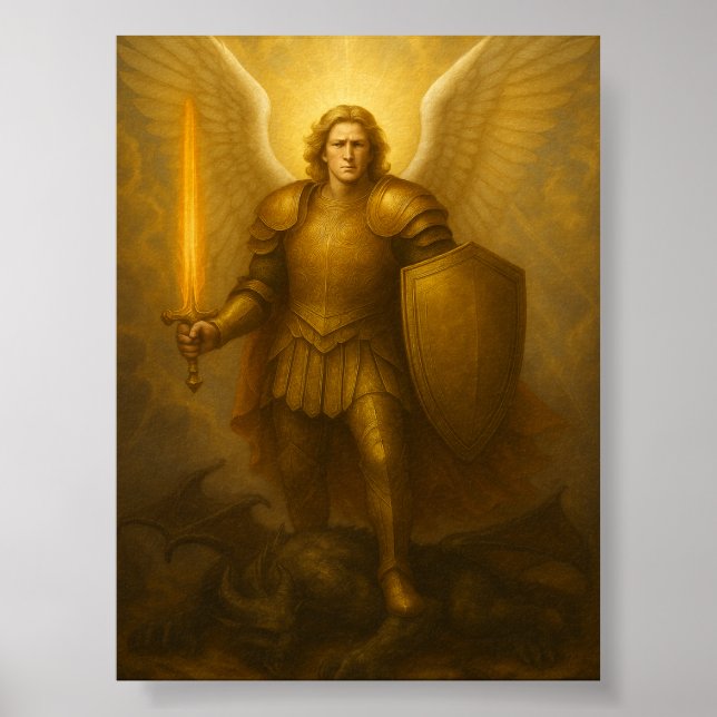 Archangel Michael - göttlicher Beschützer des Lich Poster (Vorne)