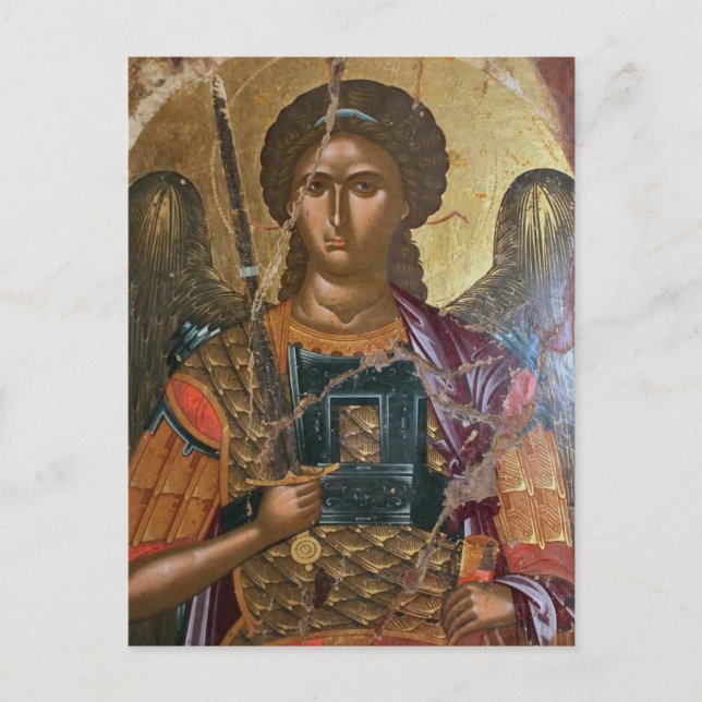 Archangel Michael Orthodox Christliches Symbol Postkarte (Vorderseite)