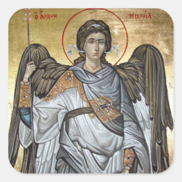 Archangel Michael Quadratischer Aufkleber