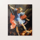 Archangel Michael tramples Satan, Guido Reni Puzzle<br><div class="desc">Guido Reni (4. November 1575 - 18. August 1642) war ein italienischer Maler der Barockzeit, obwohl seine Werke eine klassische Art zeigten, ähnlich wie Simon Vouet, Nicholas Poussin und Philippe de Champaigne. Er malte hauptsächlich religiöse Werke, aber auch mythologische und allegorische Subjekte. Er war in Rom, Neapel und seinem gebürtigen...</div>