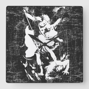 Archangel Michael Two-Tone  Quadratische Wanduhr