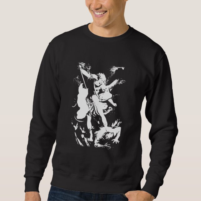 Archangel Michael Two-Tone Sweatshirt (Vorderseite)
