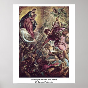 Archangel Michael und Satan von Jacopo Tintoretto Poster