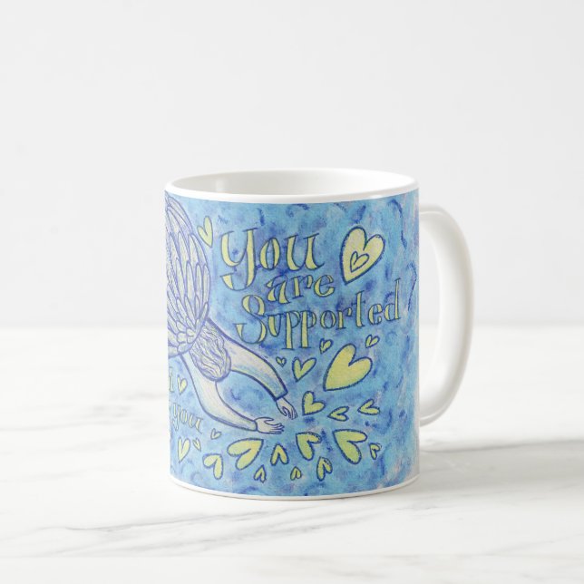 Archangel Michael's Support Art Custom Coffee Cup Kaffeetasse (VorderseiteRechts)