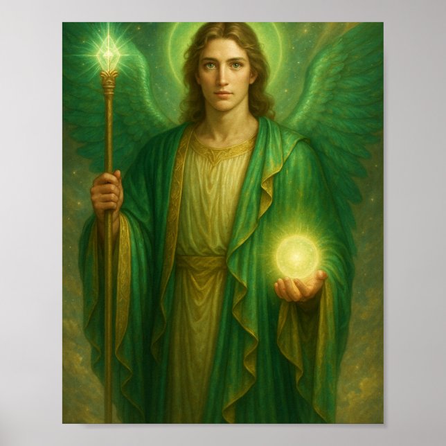 Archangel Raphael - göttlicher Heiler des Lichts Poster (Vorne)
