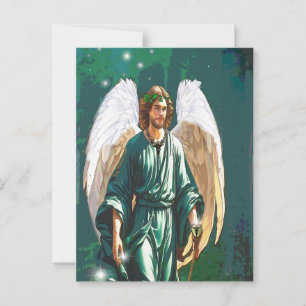 Archangel Raphael Healer Angel Healing Art Note Postkarte