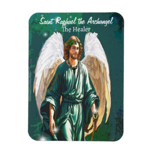 Archangel Raphael Healer Angel Heilung Saint Art Magnet