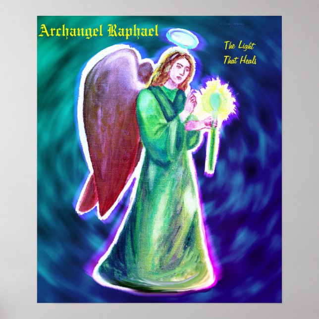 Archangel Raphael Poster (16" x 12") (Vorne)