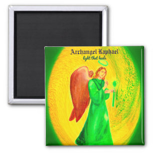 Archangel Raphael Square Magnet