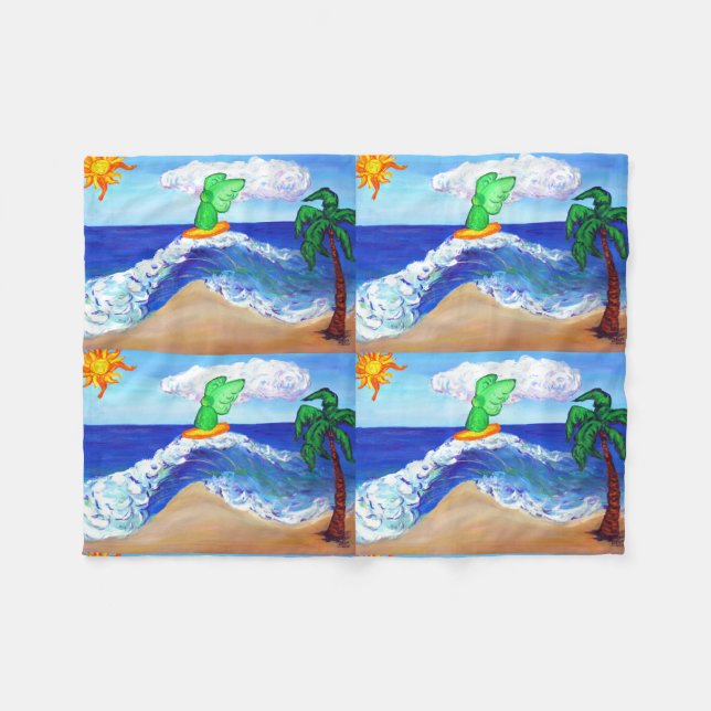 ​ Archangel Raphael Surf Art Custom Fleece Blanket (Vorderseite (Horizontal))