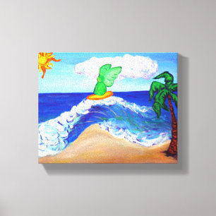 Archangel Raphael Surfing Wrapped Canvas Art Leinwanddruck
