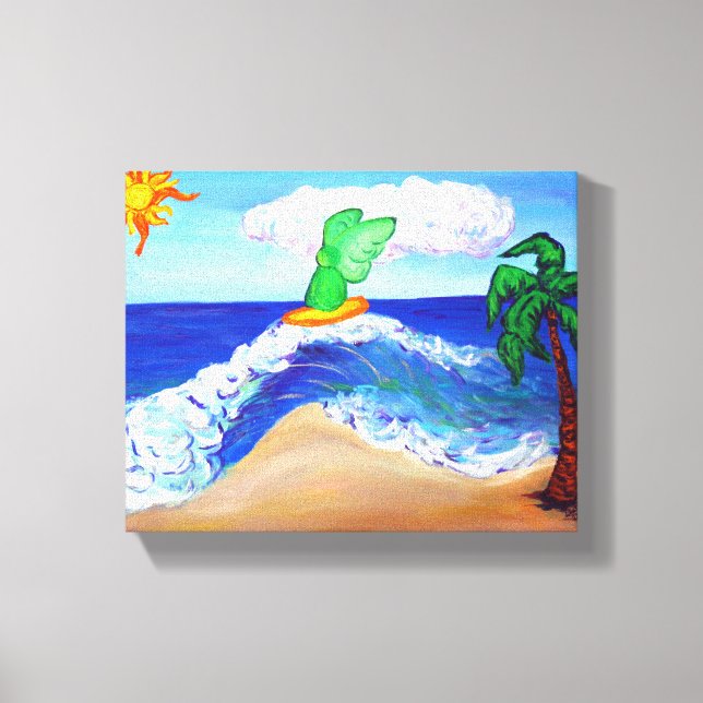 ​ Archangel Raphael Surfing Wrapped Canvas Art Leinwanddruck (Vorderseite)
