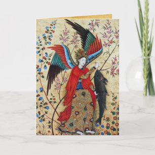 ARCHANGEL RAPHAEL UND FISCH FEIERTAGSKARTE