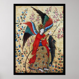 ARCHANGEL RAPHAEL UND FISCH POSTER