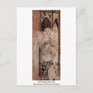 Archangel Raphael von Antonio Di Puccio Pisano Postkarte
