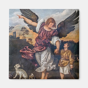 Archangel Raphael Zeichnend - St Raphael Magnet