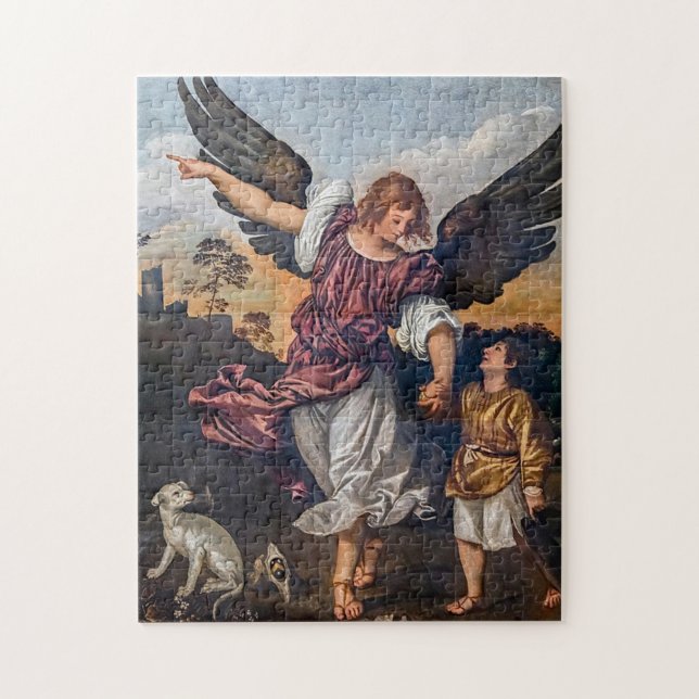 Archangel Raphael Zeichnend - St Raphael Puzzle (Vertikal)