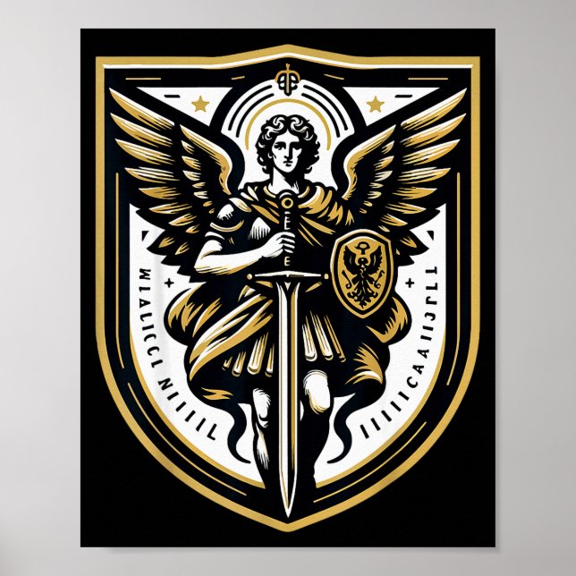 Archangel St Michael Christian  Poster (Vorne)