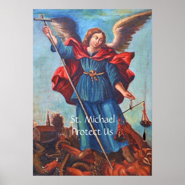 Archangel St. Michael Protect Us Poster (Vorne)