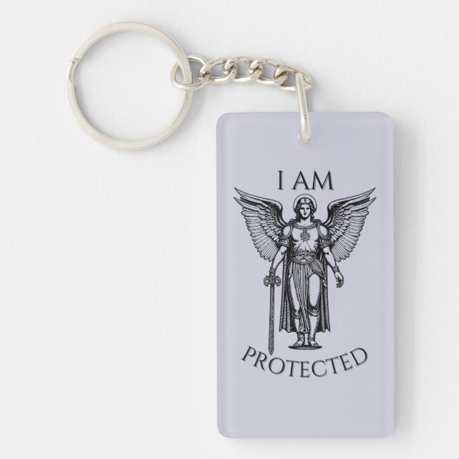Archangel St Michael Protection Prayer Keychain Schlüsselanhänger (Vorderseite)