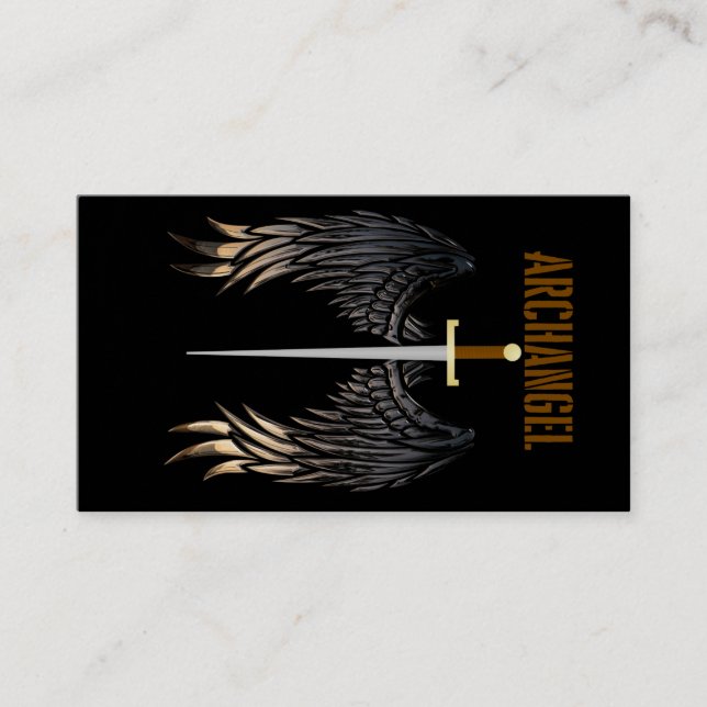 ARCHANGEL SWORD THROW PILLOW VISITENKARTE (Vorderseite)