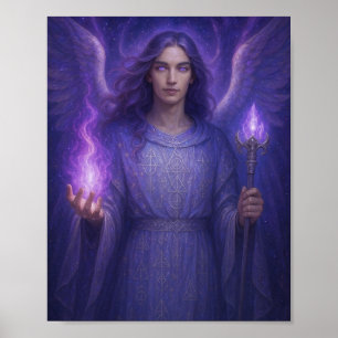 Archangel Zadkiel - Wächter der Violetflame Poster