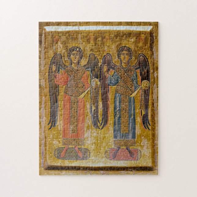 Archangels Michael und Gabriel Orthodox Icon Puzzle (Vertikal)