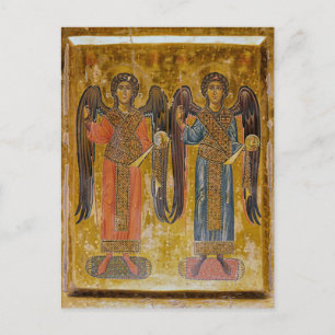 Archangels Michael und Gabriel vom Sinai Icon Postkarte