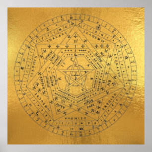 Archangels Siegel, Gottes Siegel, Sigillum Dei Aem Poster