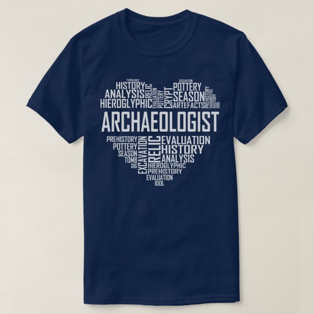 Archäologe Herz T-Shirt (Design vorne)