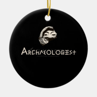 Archäologe in primitiven griechischen Briefen Keramikornament