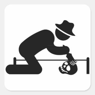 Archäologe Quadratischer Aufkleber