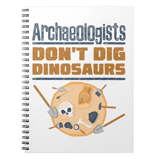 Archäologen Dig Dinosaurier Archäologie Notizblock (Vorderseite)