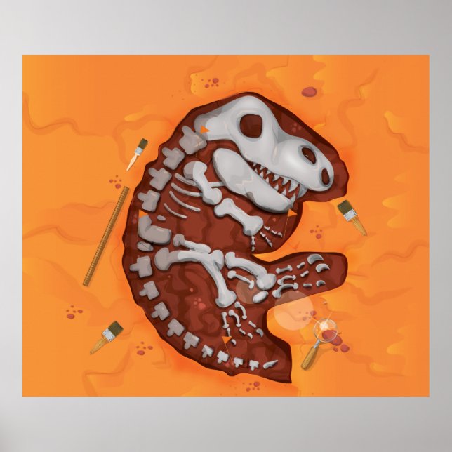 Archäologie Dinosaurier Bones Dig Poster (Vorne)