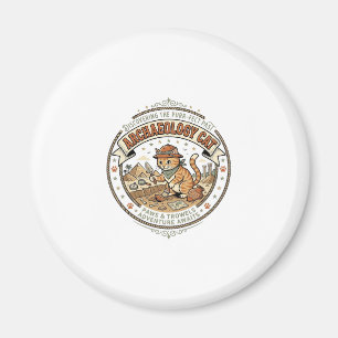 Archäologie-Katze Archäologie-Katze Vintage-Vektor Magnet