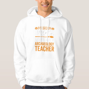 Archäologie-Lehrer Halloween Besen zerbrochen Hoodie
